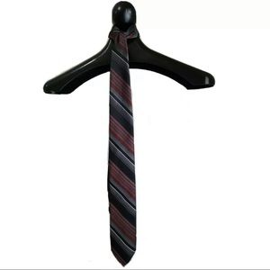 Ram Tiemakers Red Black Gray Striped Neck Tie